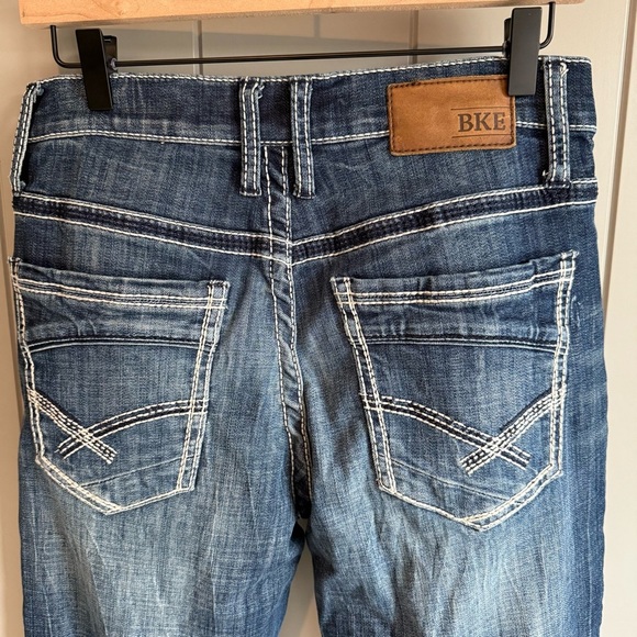 BKE Jake Straight Jeans Mens Blue Denim Jean Stretch 31x34 - Picture 10 of 10